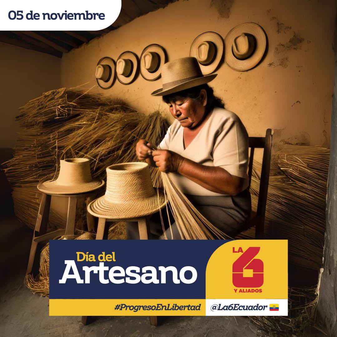 Hoy rendimos homenaje a quienes, con sus manos y creatividad, preservan nuestra cultura y enriquecen nuestra identidad: los artesanos ecuatorianos. Gracias a ellos, Ecuador es reconocido a nivel mundial por la riqueza de sus tejidos, tallados, cerámicas y tantas expresiones