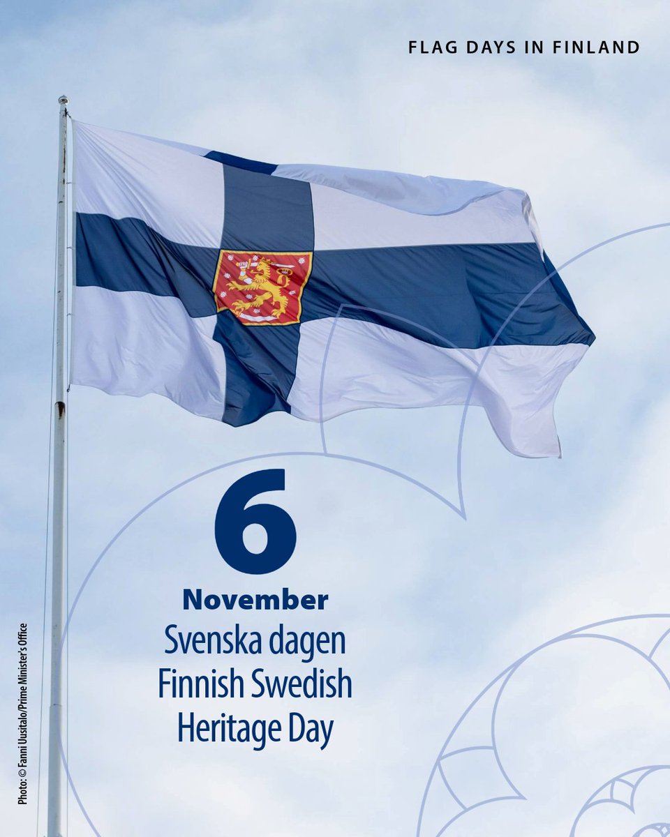 Glad Svenska dagen! 🇫🇮

Finland has two national languages, Finnish and Swedish.

On 6 November, Finland celebrates Svenska dagen (Finnish Swedish Heritage Day). The day is a celebration of Swedish language and culture in Finland and of Finland’s bilingualism.