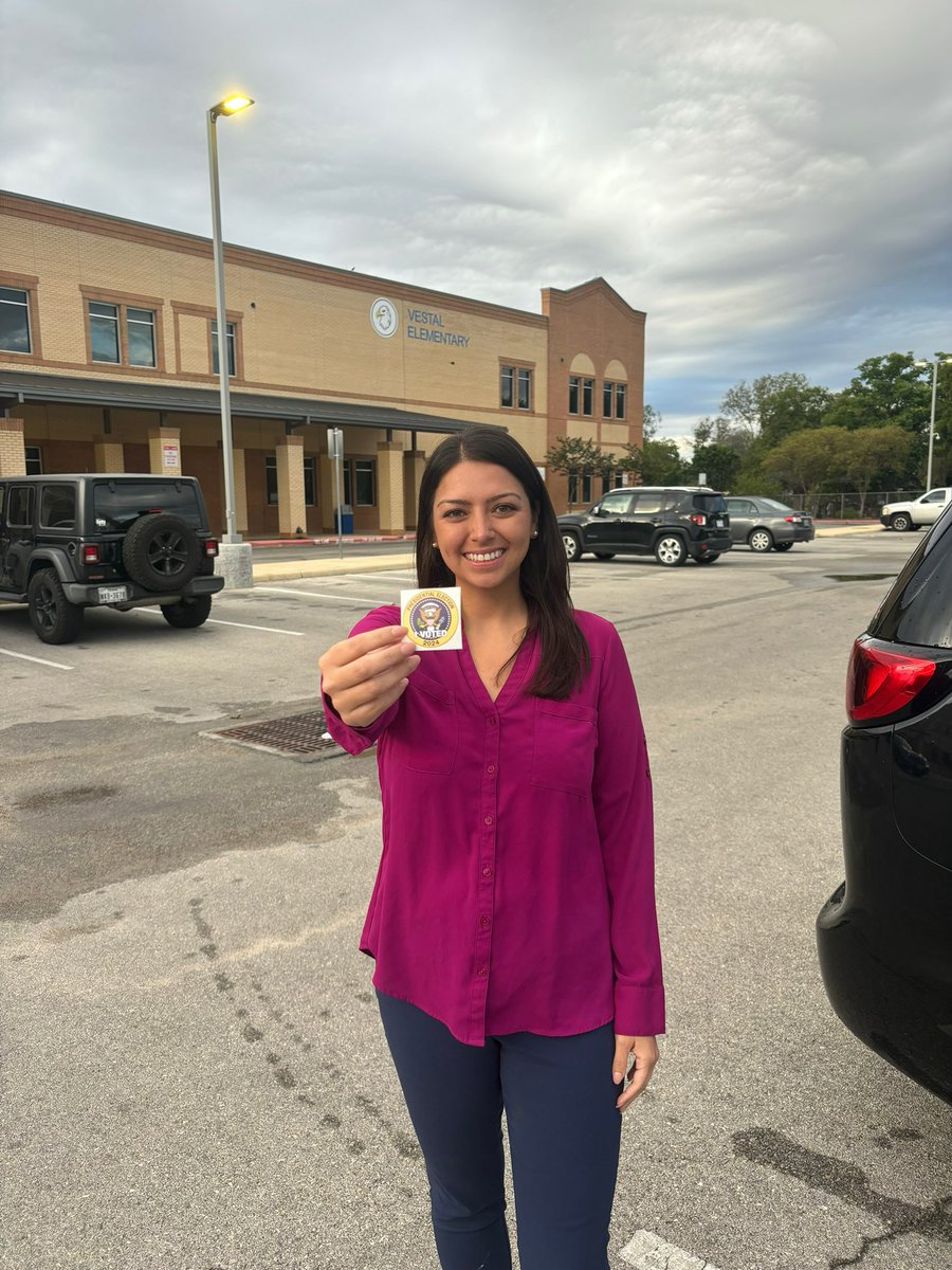I voted this morning at my elementary school, Vestal. Our schools are the heart of our communities and I’ll always fight to protect our students, teachers, and support staff.

Vote today at any polling site in Bexar County from 7am-7pm. Find where at: mytexasvotes.com.