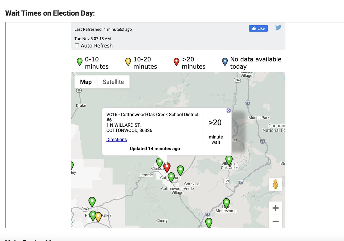 JenAFifield's tweet photo. Yavapai County, avoid this location in Cottonwood for the next half hour at least. They are having some tech issues. The elections director is driving new equipment out.

https://t.co/gdAlSEyC44 https://t.co/lgNdM2Qo7G