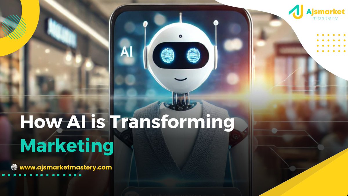ajsmktmastery's tweet photo. How AI is Transforming Marketing

https://t.co/Jb76zG4Mj1

#AI #Marketing #PredictiveAnalytics #Personalization #Chatbots #DigitalMarketing #CustomerExperience #DataDriven #Innovation #AjsMarketMastery https://t.co/1fsa4VbOs2