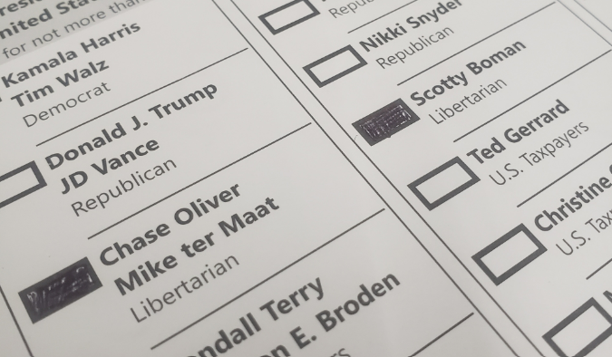 AngelaTC's tweet photo. How cool am I?  Voting for Chase in a swing state cool. https://t.co/w12Naa3HNc
