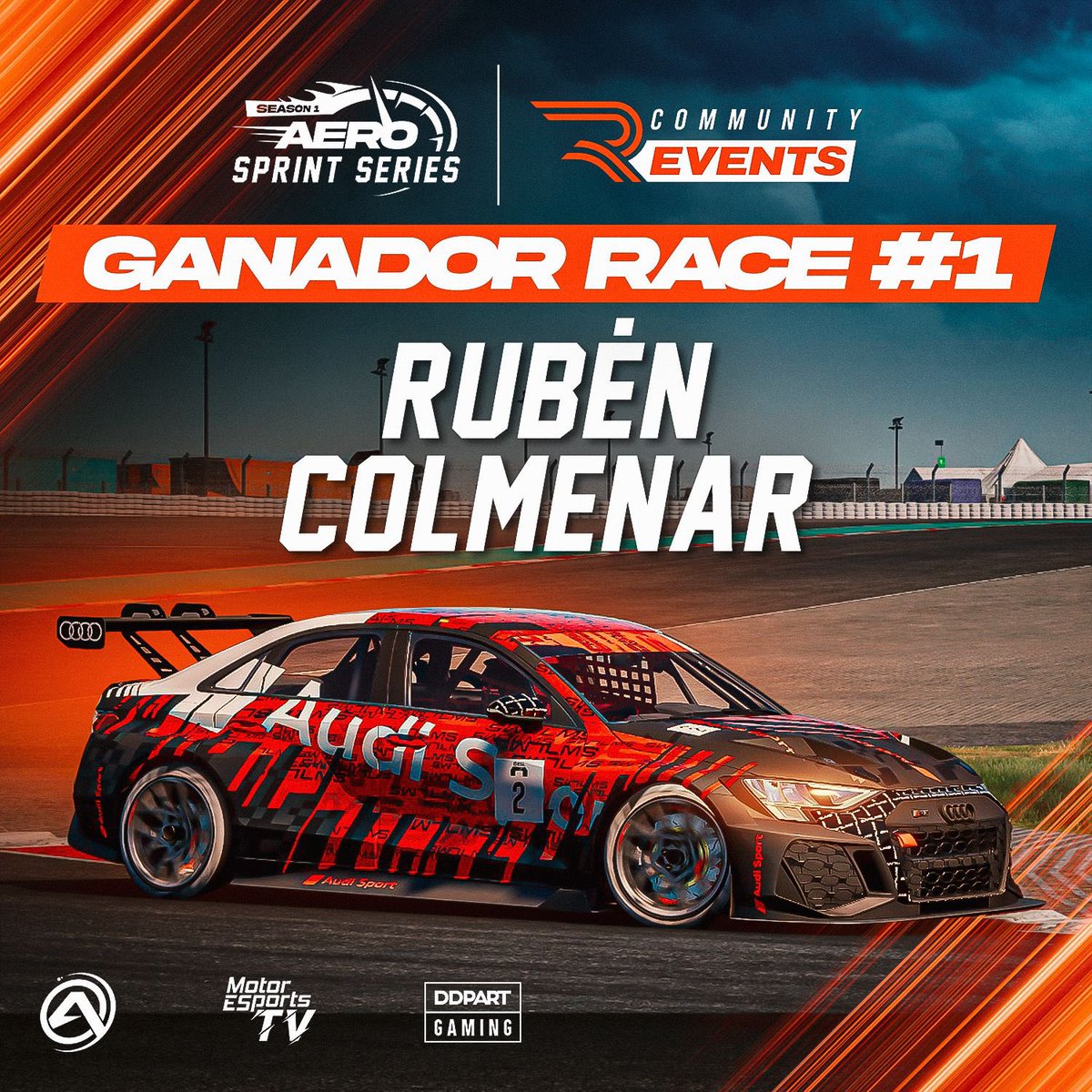 AERO (@aero_esp) on Twitter photo AERO SPRINT SERIES
▫️Rubén Colmenar gana la primera carrera de la Sprint Series
Próxima carrera este viernes en Monza, puedes seguirla en directo en <a href="/MotorEsportsTV/">MotorEsportsTV</a> a las 22:50
#rennsport #simracing #TCR AERO SPRINT SERIES
▫️Rubén Colmenar gana la primera carrera de la Sprint Series
Próxima carrera este viernes en Monza, puedes seguirla en directo en <a href="/MotorEsportsTV/">MotorEsportsTV</a> a las 22:50
#rennsport #simracing #TCR