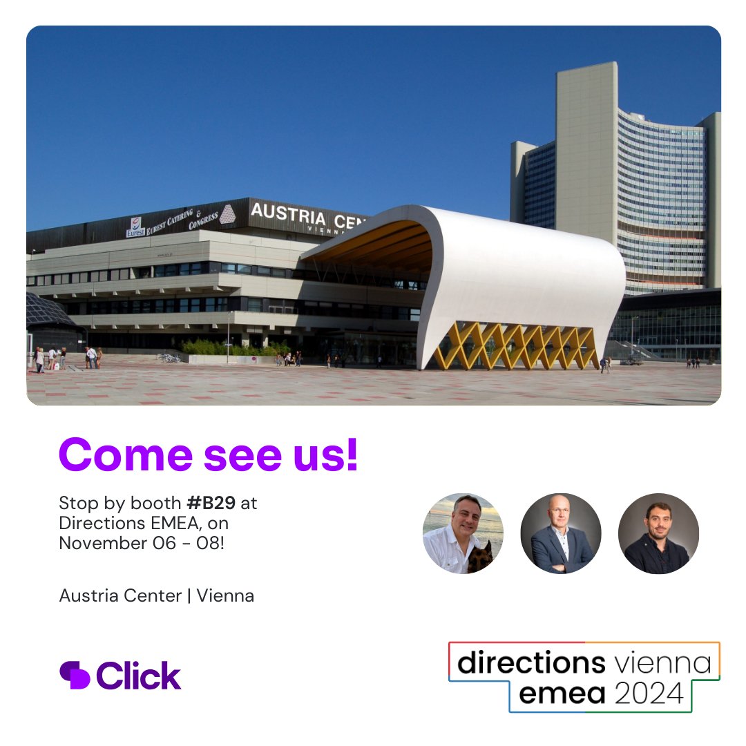 ClickDimensions's tweet image. 🎉𝗗𝗶𝗿𝗲𝗰𝘁𝗶𝗼𝗻𝘀 𝗘𝗠𝗘𝗔 𝟮𝟬𝟮𝟰 🎉

Tomorrow the Click team will be in Vienna from November 6th to 8th for Directions EMEA!

See us at booth #B29

Find out more: okt.to/dPVWjD

#DirectionsEMEA #directionsforpartners #Clickevent #MSDyn365 #D365UG