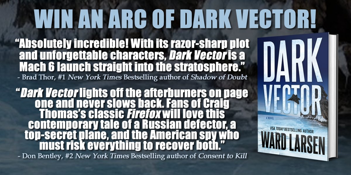 We’re 3 months from the arrival of DARK VECTOR. I really enjoyed writing this book, which introduces new characters to David Slaton’s world. It’s fast and intense, and I can’t wait for it to hit the shelves. 

You can now win an advance reader copy: wardlarsen.com/arc