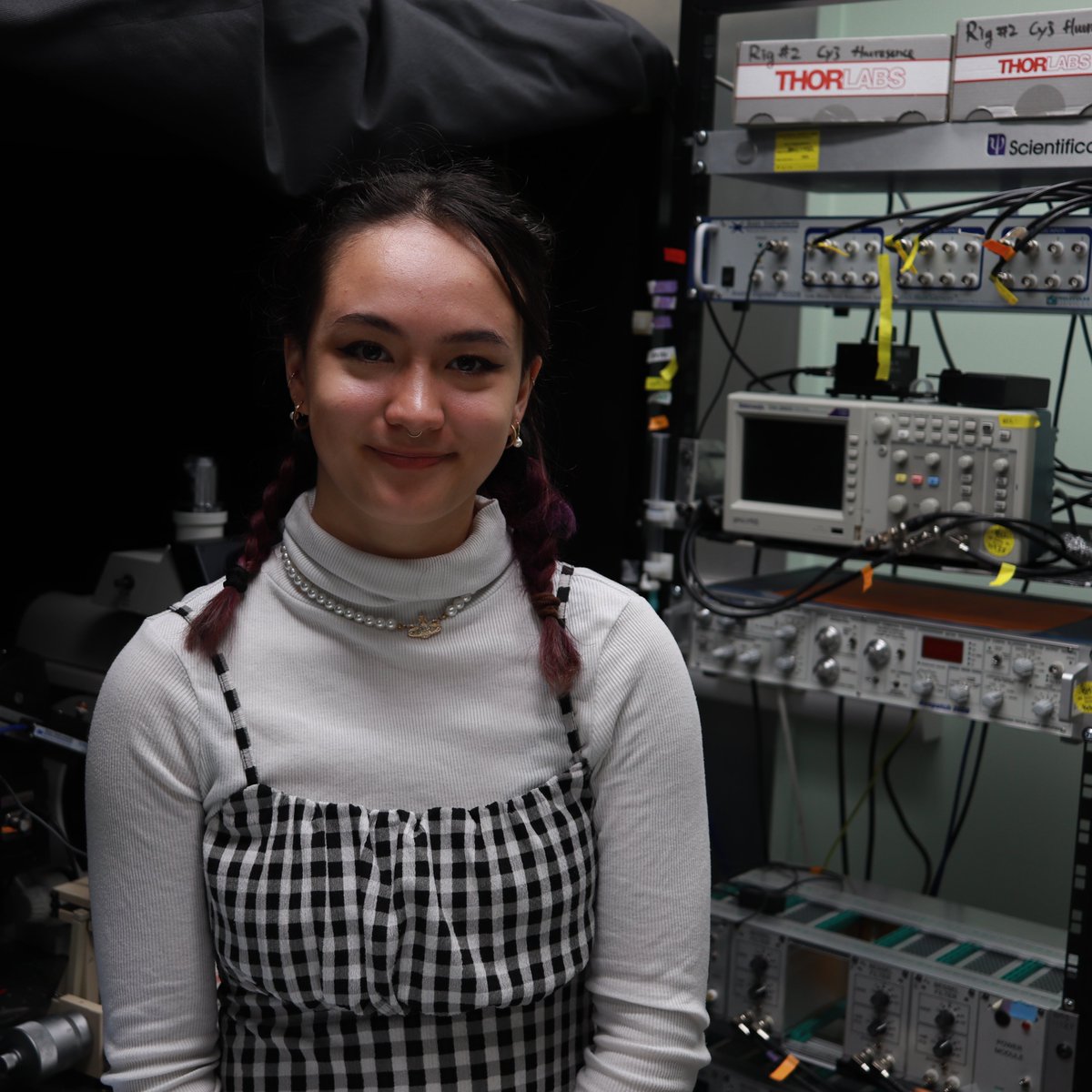 This year, we are excited to have two new PhD students 😊. We have Ivy (left), supervised by Dr Stu Johnson and Prof Walter Marcotti, and we have Nic (right), supervised by Prof Walter Marcotti and Dr Anton Nikolaev. They've both just started learning the dark art of patching! 🪄