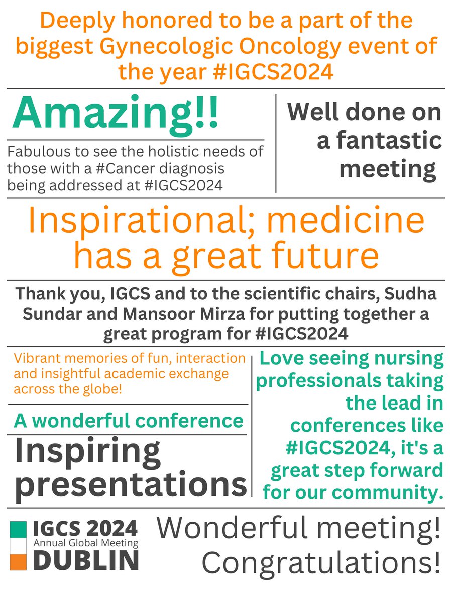 Thank you for joining us in Dublin for IGCS 2024! Relive the meeting by reading kind words from delegates, downloading photos, accessing on-demand sessions, and receiving your CME certificate.

 📸:bit.ly/3YSweSE
 💻:bit.ly/3YT1SPZ
 📃:bit.ly/3YRFHt9
