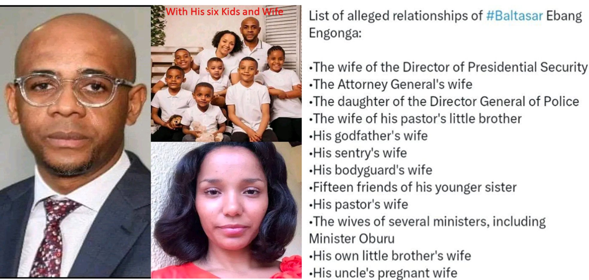 The Story Teller on X: Legend of Africa🦉 Baltasar Ebang Engonga, the  former Director General of the National Financial Investigation Agency  (ANIF), Equatorial Guinea Bissau recorded over 400 sextapes with the wives