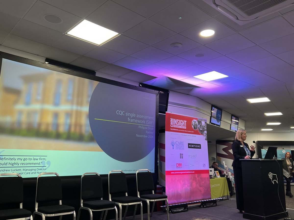 Philippa Doyle, Partner and Head of Social Care <a href="/hempsonslegal/">Hempsons</a>, the headline sponsor at today’s #EMCAAC, talks about #CQC inspections and the new regime including how it’s working in practice and what you need to know. #CMMInsight