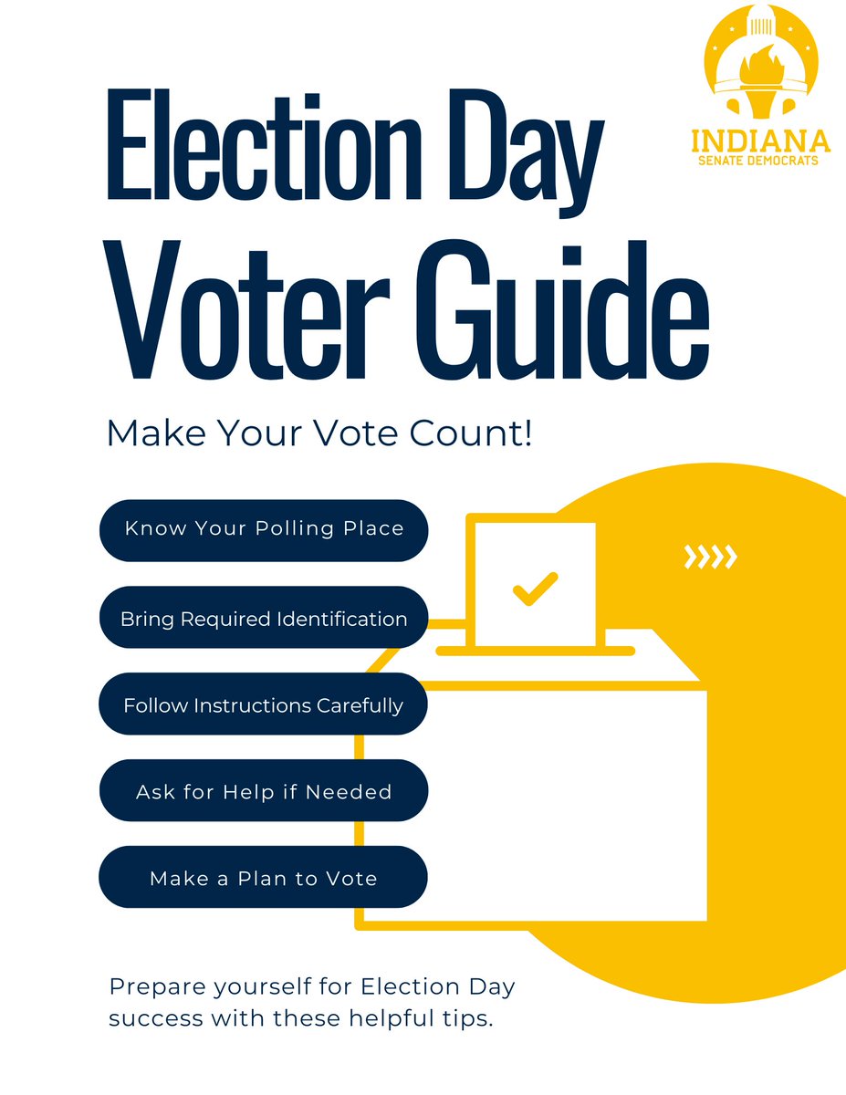 Sen_GregTaylor's tweet image. Hoosiers, today is Election Day! 🗳️ This is our moment to demand real change. Every vote matters as we stand up for justice for all. Don’t wait—show up and make your voice heard. See you at the polls! ✅ #INVotes #ForThePeople #INForAll