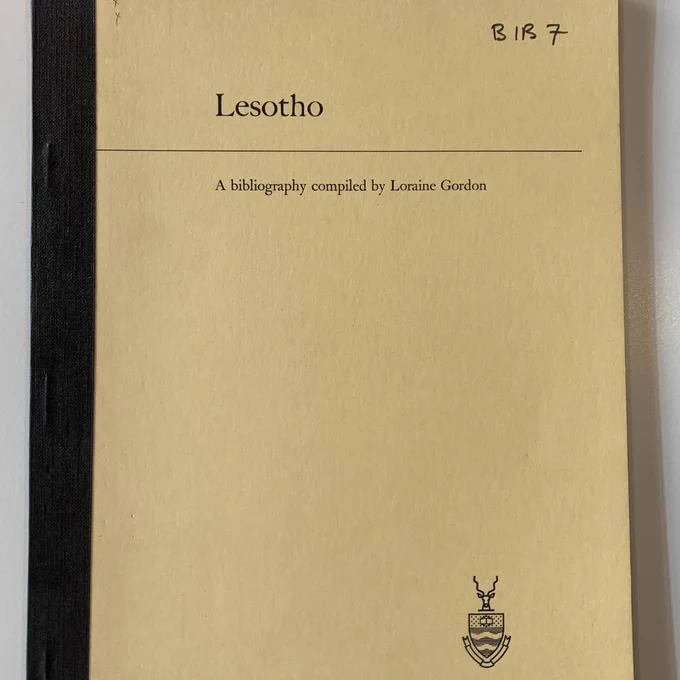 lesotho bibliography cover