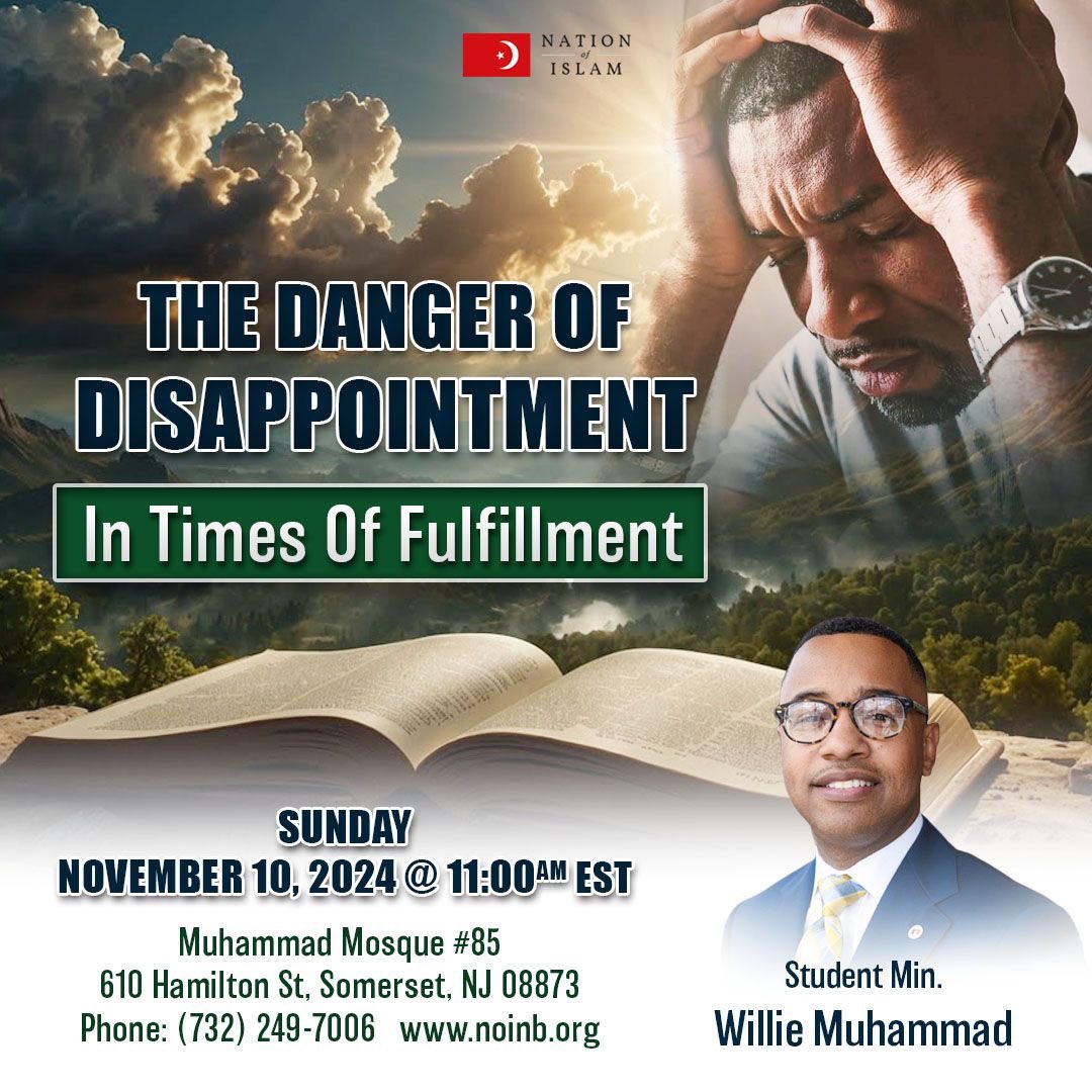 LinnieMuhammad's tweet image. Peace Family. This Sunday join us with our special guest Student Minister Willie Muhammad  @BroWM46  of Muhammad Mosque 46 in the great city of New Orleans. He will be in the NJ area to deliver a timely message at Muhammad Mosque 85. We look forward to seeing you there.