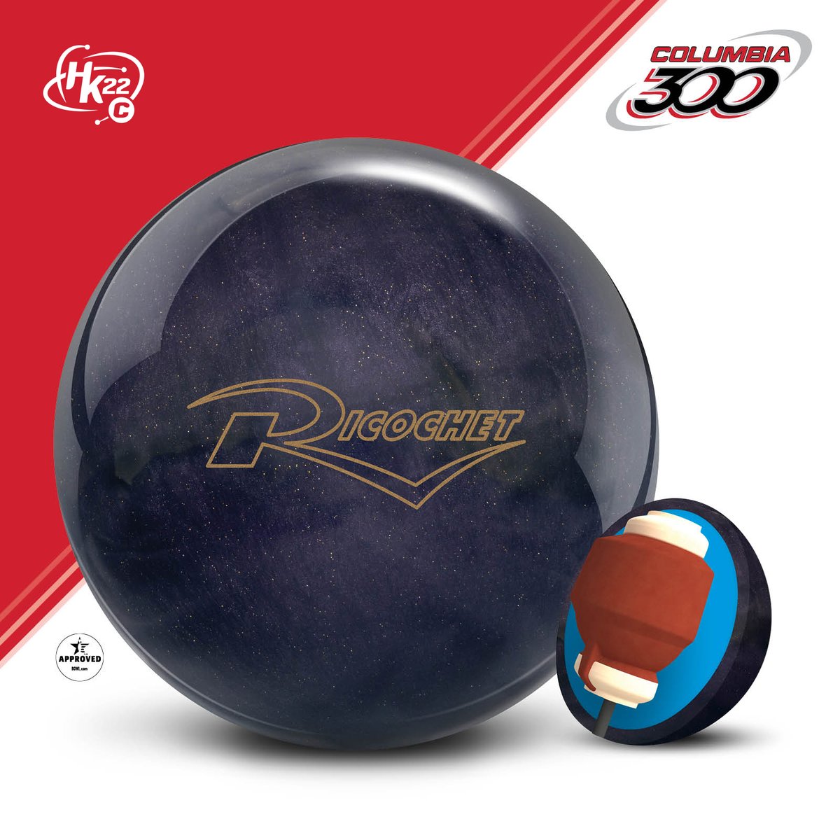 Columbia 300 Ricochet Pearl — back by popular demand and modernized with the revolutionary HK22C Micro Flex! #Columbia300 #RicochetPearl 11.21.2024 #HK22C #BowlsTheWorldOver