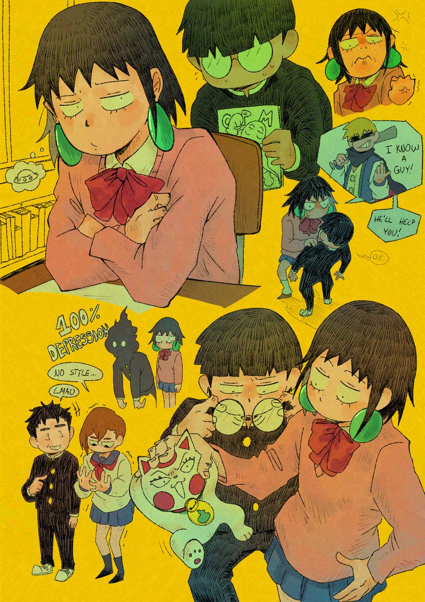 Godamn668510791's tweet image. Mp100 x Dandadan doodles