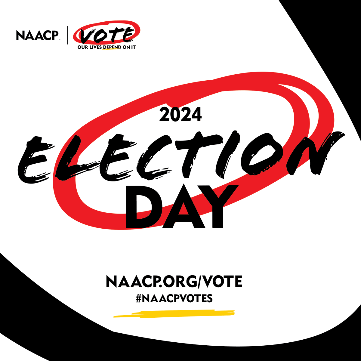 #ElectionDay is here! 🗳️ Your voice matters, and every vote counts. 

Make sure you get to the polls and make your voice heard! #NAACPVotes