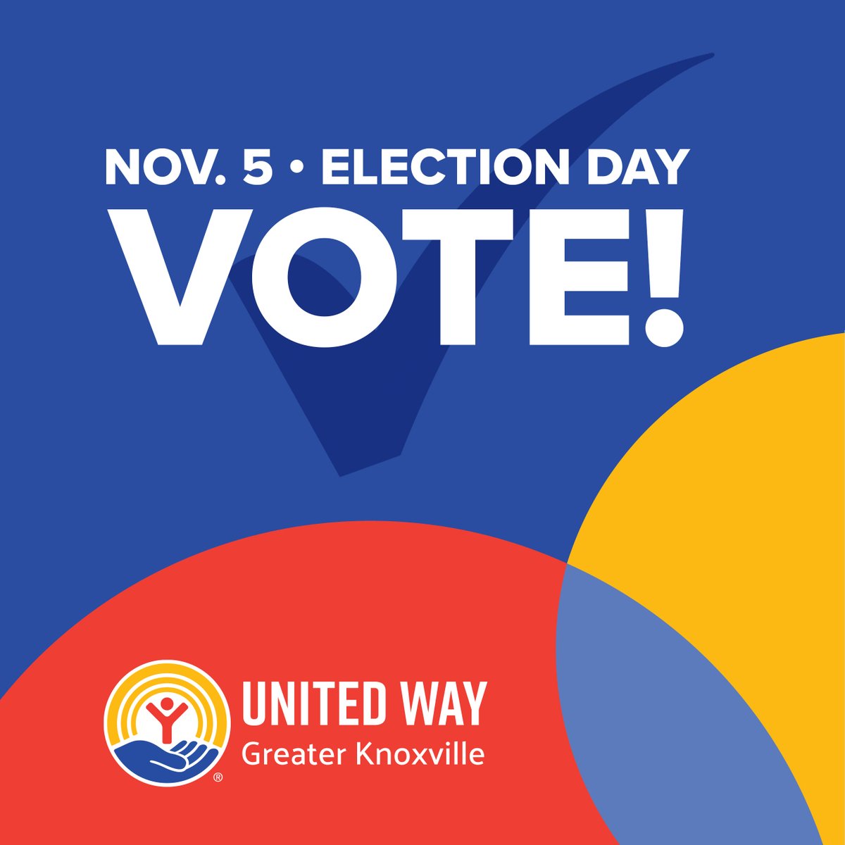 unitedwayknox's tweet photo. Today is Election Day! 

Make your voice heard! Voting is one of the most powerful ways to shape the future of our community. Whether it’s local initiatives or national leaders, your vote matters! UNITED, we can build thriving communities. https://t.co/gTZy6Bukwd