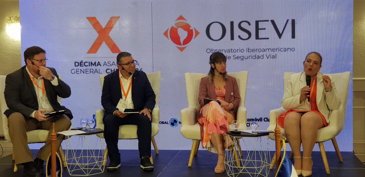 conaset's tweet image. #AgendaMTT | Nuestra sec. Ejecutiva participa junto a líderes de Seguridad Vial de #México y #Ecuador en panel "El rol de las instituciones responsables por la seguridad vial y la implementación del Sistema Seguro", moderado por la Presidenta del @Programa_OISEVI#MovámonosSeguros