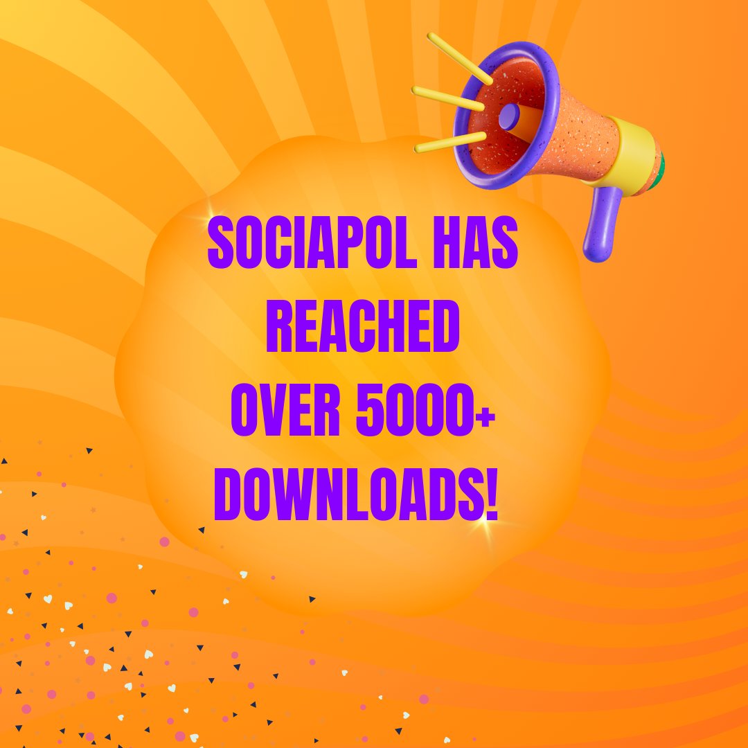 sociapol's tweet photo. 🎉We just hit 5000 downloads!🎉

Huge thanks to our amazing community!🙌

To celebrate, we have a fantastic surprise on the way — stay tuned!✨

#SociaPol #CelebrateWithUs #Web3 #Web3Game https://t.co/U0vWOXMlE7
