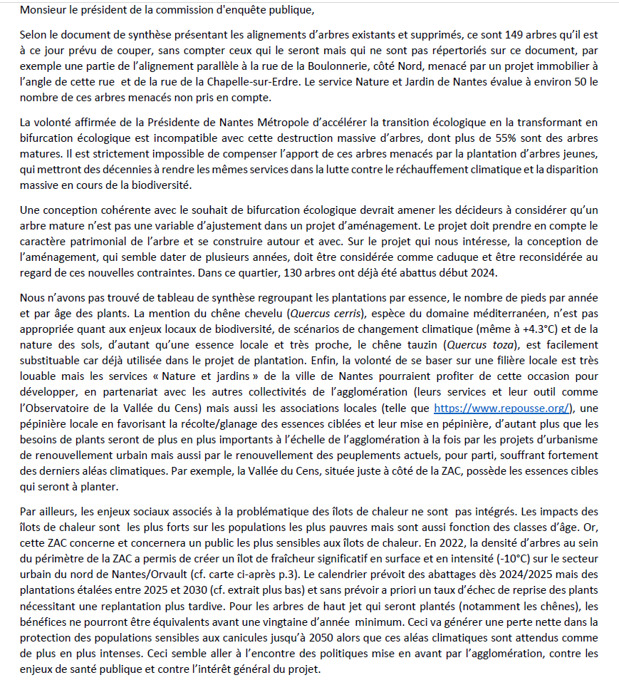 OBBC15's tweet photo. Ds le cadre du réaménagement de la ZAC #Nantes  Nord,149 arbres sont menacés alors que la ville de Nantes propose une bifurcation écologique! Ce projet doit être revu,les arbres ne doivent plus servir de variable d'ajustement ds la conception des projets. Cf. notre contribution. https://t.co/kv9iOaJy3G