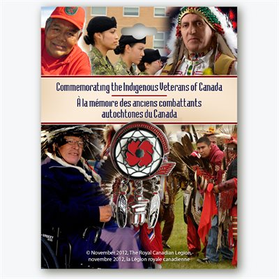 Tomorrow is Indigenous Veterans Day. The Royal Canadian Legion recognizes Canada’s Indigenous Veterans and the significant contributions they have made. This commemorative pin presents the Legion Poppy on the center of a dreamcatcher, their coupling acknowledging the efforts and