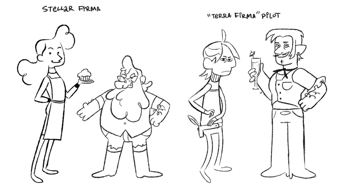 sighfy_'s tweet image. i re-listened to the prototype episode and made designs for the Terra Firma universe David & Trexel. I think if they met they'd kill eachother? #stellarfirma