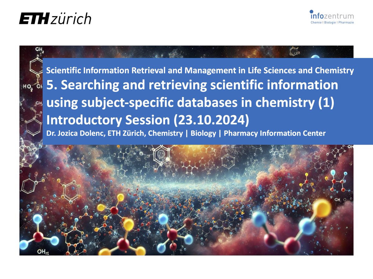 ICBPETH's tweet photo. Unit 5 of our #course “Scientific Information Retrieval &amp; Management in Life Sciences and Chemistry” was split into Beginners and Advanced, given by Dr. @BetschartLeo &amp; Dr. Jozica Dolenc, giving Dr. Oliver Renn @OLRENN a break, who is #teaching his course for the very last time. https://t.co/J9xNEpTIWV