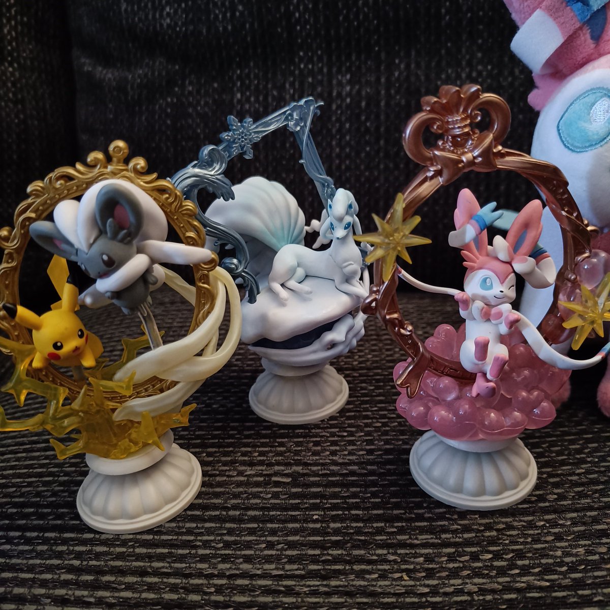 Chiko_Charm's tweet image. Another pokemon figure set and a Sylveon sitting cutie from Meccha Japan ✨ #Pokemon #Pokemoncenter #Pokemonfigures #Pokemonplush #Cinccino #Pikachu #Ninetales #Sylveon #Suicune #Serperior #Ceruledge