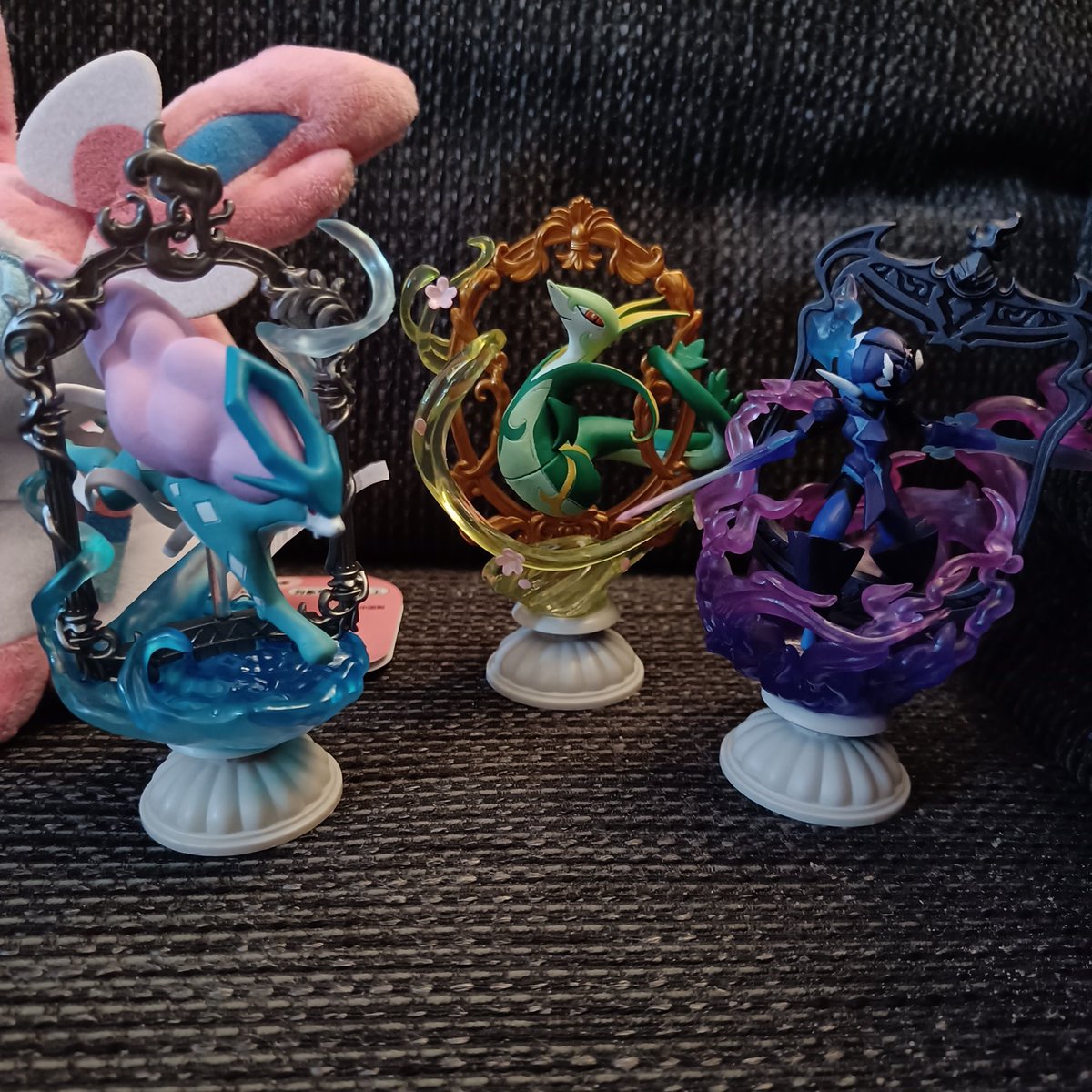 Chiko_Charm's tweet image. Another pokemon figure set and a Sylveon sitting cutie from Meccha Japan ✨ #Pokemon #Pokemoncenter #Pokemonfigures #Pokemonplush #Cinccino #Pikachu #Ninetales #Sylveon #Suicune #Serperior #Ceruledge