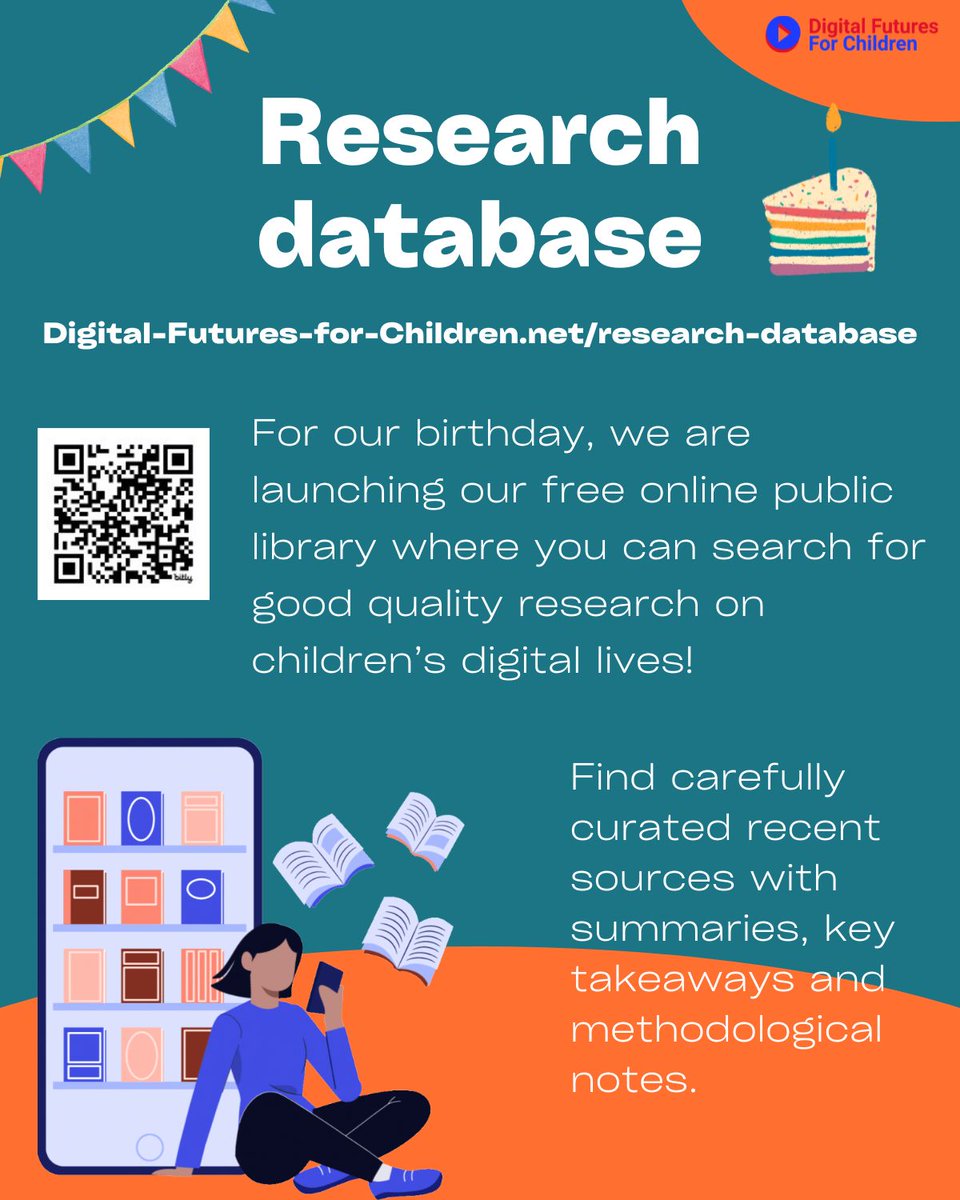 Sonia Livingstone (@livingstone_s) on Twitter photo 🤔Where can you find good evidence about children and young people's digital lives and rights?
💡#DigitalFutures4Children is delighted to launch its o/a research database
🔗digital-futures-for-children.net/research-datab…
<a href="/MediaLSE/">LSE Media & Communications</a> <a href="/5RightsFound/">5Rights Foundation</a> #Evidencebased #GeneralComment25 #ChildRights #AOIR2024 🤔Where can you find good evidence about children and young people's digital lives and rights?
💡#DigitalFutures4Children is delighted to launch its o/a research database
🔗digital-futures-for-children.net/research-datab…
<a href="/MediaLSE/">LSE Media & Communications</a> <a href="/5RightsFound/">5Rights Foundation</a> #Evidencebased #GeneralComment25 #ChildRights #AOIR2024