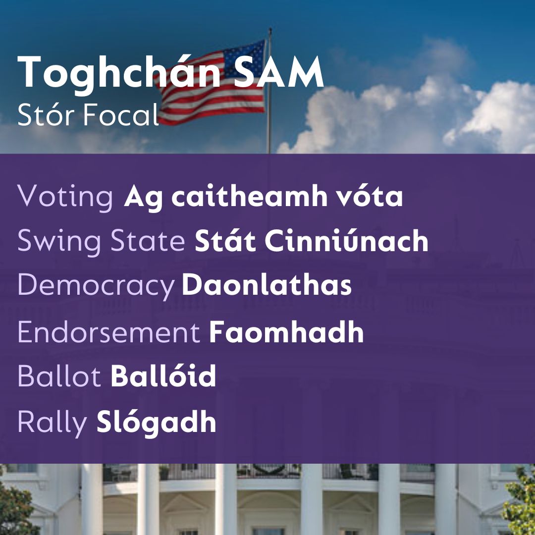 FoghlaimTG4's tweet photo. Ní féidir an toradh a thuar ach is féidir an téarmaíocht a bheith réidh againn ar a laghad….

#gaeilge #electionday #voting #irishlanguagelearners #irishlanguage https://t.co/0YVhdhomXX