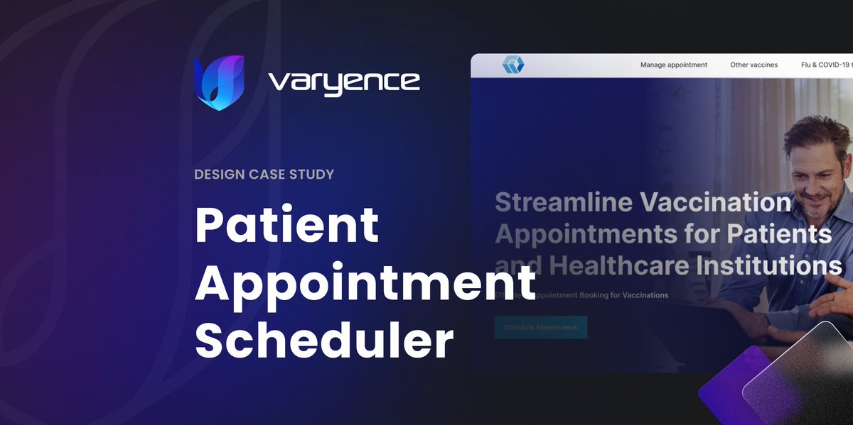 varyence's tweet photo. Discover one of our design case studies, where we created a user-friendly platform for a US healthcare facility to schedule patient vaccination appointments.
https://t.co/ZScRhGWunB
#DesignCaseStudy #WebDesign #UserExperience #Startup #Design #UXDesign #UIUX #Branding https://t.co/1Sl333M8ag