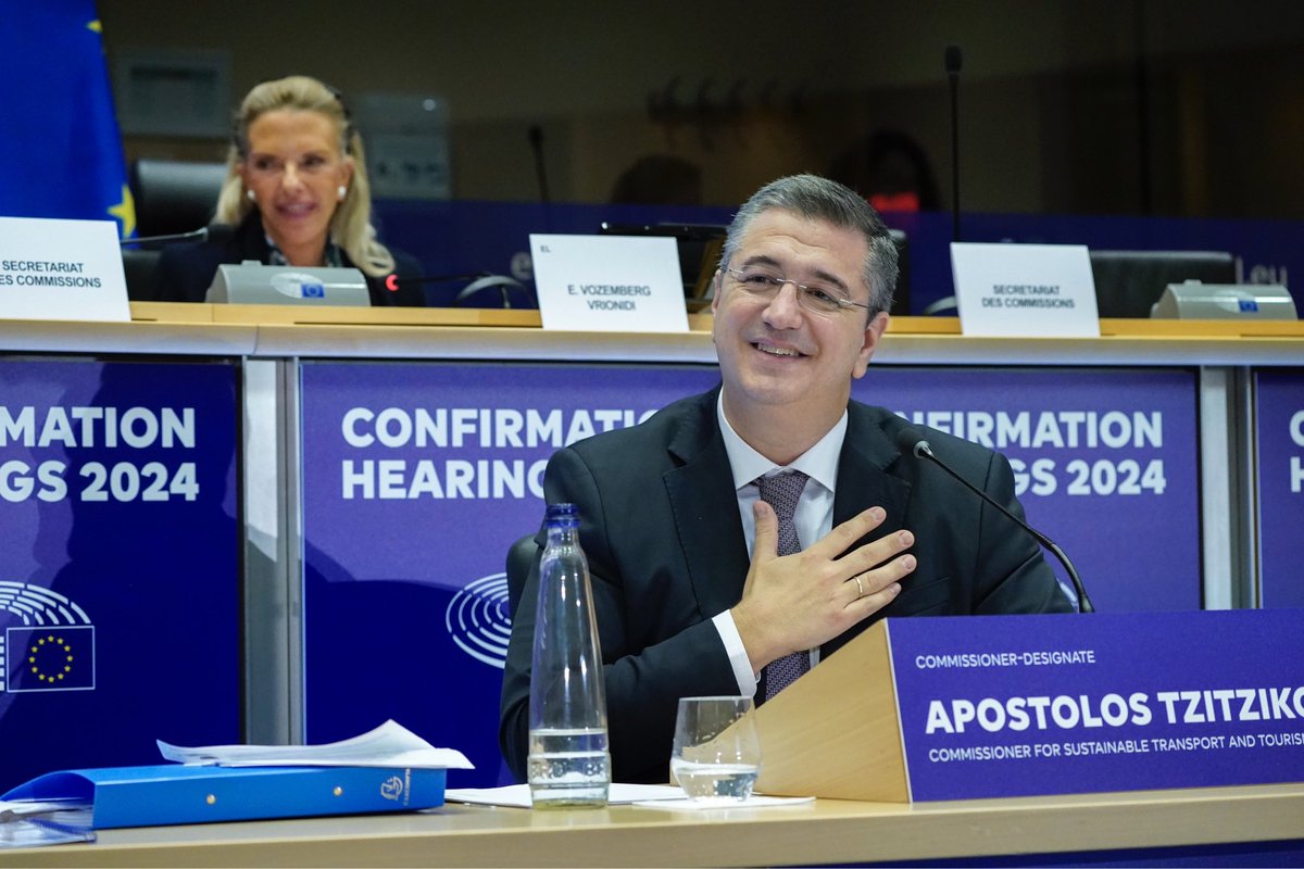 tzitzikostas's tweet photo. Ευχαριστώ θερμά τους ευρωβουλευτές της Επιτροπής Μεταφορών και Τουρισμού του Ευρωπαϊκού Κοινοβουλίου για την ευρύτατη και διακομματική εμπιστοσύνη στο πρόσωπό μου για τη θέση του Επιτρόπου Βιώσιμων Μεταφορών και Τουρισμού της Ευρωπαϊκής Ένωσης.

Μαζί θα εργαστούμε στενά και εποικοδομητικά για να οικοδομήσουμε τις βιώσιμες μεταφορές και τον τουρισμό που χρειάζεται η Ευρώπη, δίνοντας πάντα προτεραιότητα στις πραγματικές ανάγκες των πολιτών. 

Θα βάλω όλες μου τις δυνάμεις για να ανταποκριθώ στις προσδοκίες των συμπολιτών μας.
