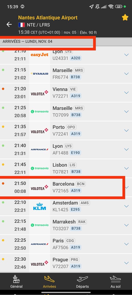 <a href="/DGAC/">Direction générale de l'aviation civile 🇫🇷🇪🇺</a> <a href="/Prefet44/">Préfet des Pays de la Loire et de Loire-Atlantique</a> <a href="/ACNUSA_fr/">ACNUSA</a> 
Le #couvrefeu  minuit-06h00 à #NantesAtlantique encore bafoué par 4 ATT 
00h04 (au lieu de 22h45) #EasyJet
00h08 (au lieu de 21h50 #volotea
00h13 (au lieu de 22h40) #Volotea
00h57 (au lieu de 22h55) #easyJet
Vous avez dit couvre-feu ??? 😡