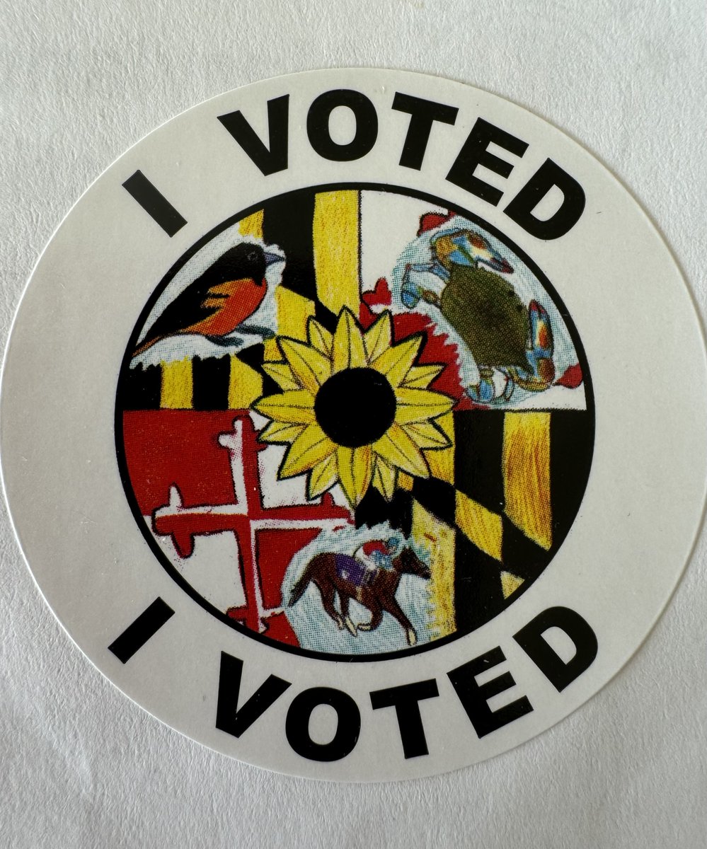You can’t buy votes, but you can buy “I Voted” stickers. Collect them all! (this one from Maryland)