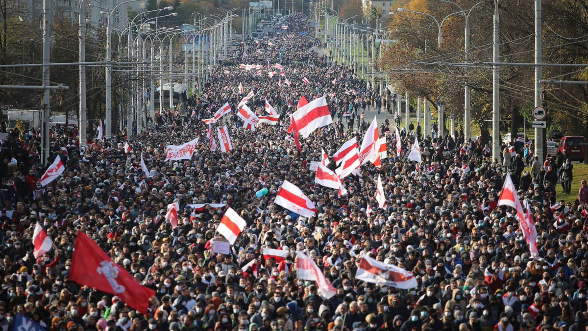 The regime in Minsk is much weaker than it may appear. I call it a chair standing on three shaky legs: 1) money, 2) repression &amp; 3) Russia. Remove just one &amp; the entire structure collapses. This fragile system is not stable— its time is running out. We just need to keep pushing.