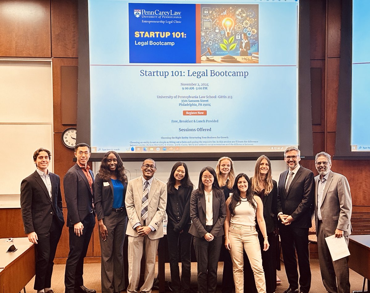 We were thrilled to serve dozens of entrepreneurs, founders, and innovators at our "Startup 101: Legal Bootcamp" event last Saturday! Our students provided crucial information re: entity formation, workforce management, intellectual property, &amp; more. 
Thanks to all who attended!