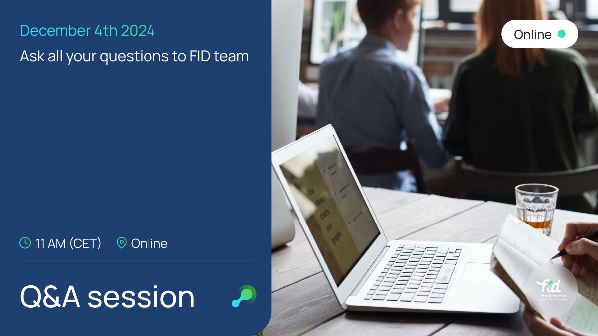 Need answers to prepare your application to our call for proposals?

📅 Register now for our next online Q&amp;A session in English which will take place on December 4th at 11 AM (CEST)

app.livestorm.co/fonds-d-innova…
