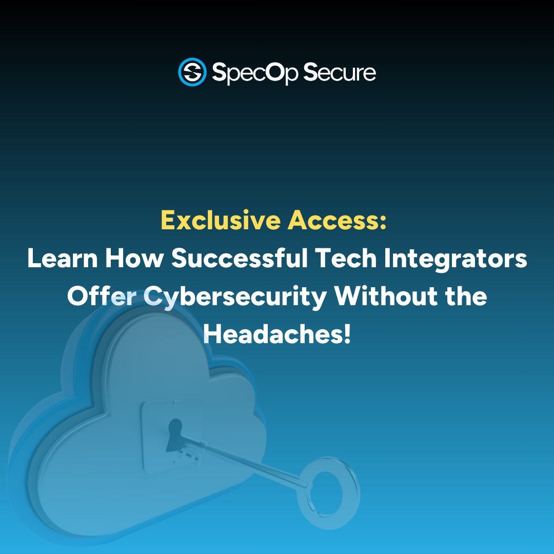 SpecOpSecure's tweet image. Unlock the secrets to headache-free cybersecurity! Join our FREE webinar to learn how top tech integrators protect businesses &amp;amp; boost revenue. Secure your spot now: d-cy.net/specopsecurewe… #IntegratorSolutions #SpecOpSecure #CyberSecurityWebinar