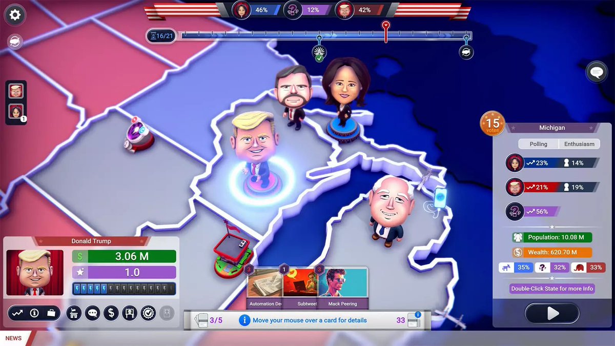 GamesplanetFR's tweet photo. Pendant que l'Amérique vote, devenez expert du système électoral US avec #ThePoliticalMachine2024 ! Découvrez les rouages des "swing states" et du collège électoral en simulant votre propre campagne.
🗳️ https://t.co/AAMKW01VOv https://t.co/njV5OvQKHK