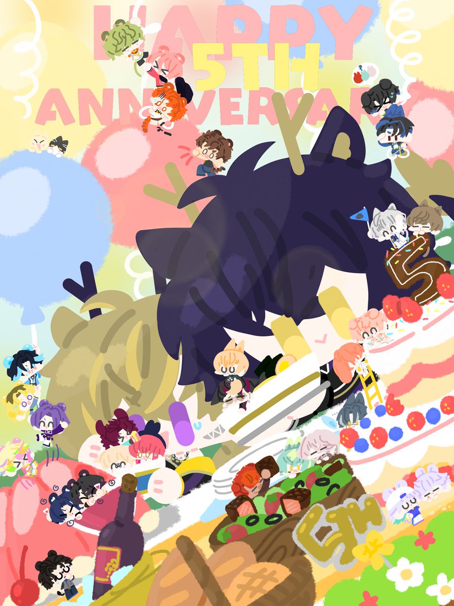 43__not_'s tweet photo. #パラライファンアート
#ParadoxLive
#パラライ5周年
❤️‍🔥5주년 축하합니다❤️‍🔥 https://t.co/084WAqhFQK