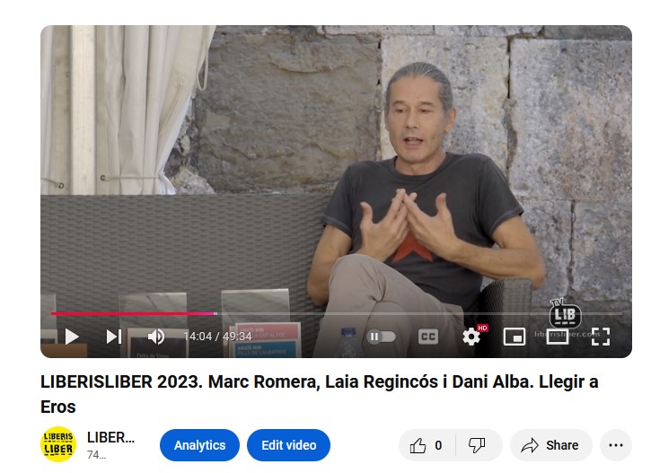 La literatura eròtica en català. Quin tema, oi? Un bon resum de l'estat de la qüestió el trobaràs en aquesta conversa que es va dur a terme el 2023 a can Liberisliber: youtube.com/watch?v=PdLtbS…   #liberisliber365