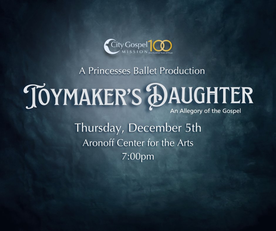 🎉 100 Years. One Spectacular Night!
Mark your calendars and join us for Toymaker’s Daughter to witness the Gospel through dance. Celebrate with us!🩰

📅 Dec 5 | ⏰ 7 PM
#ToymakersDaughter #CGM100Years  #PrincessesBallet #BalletInCincy