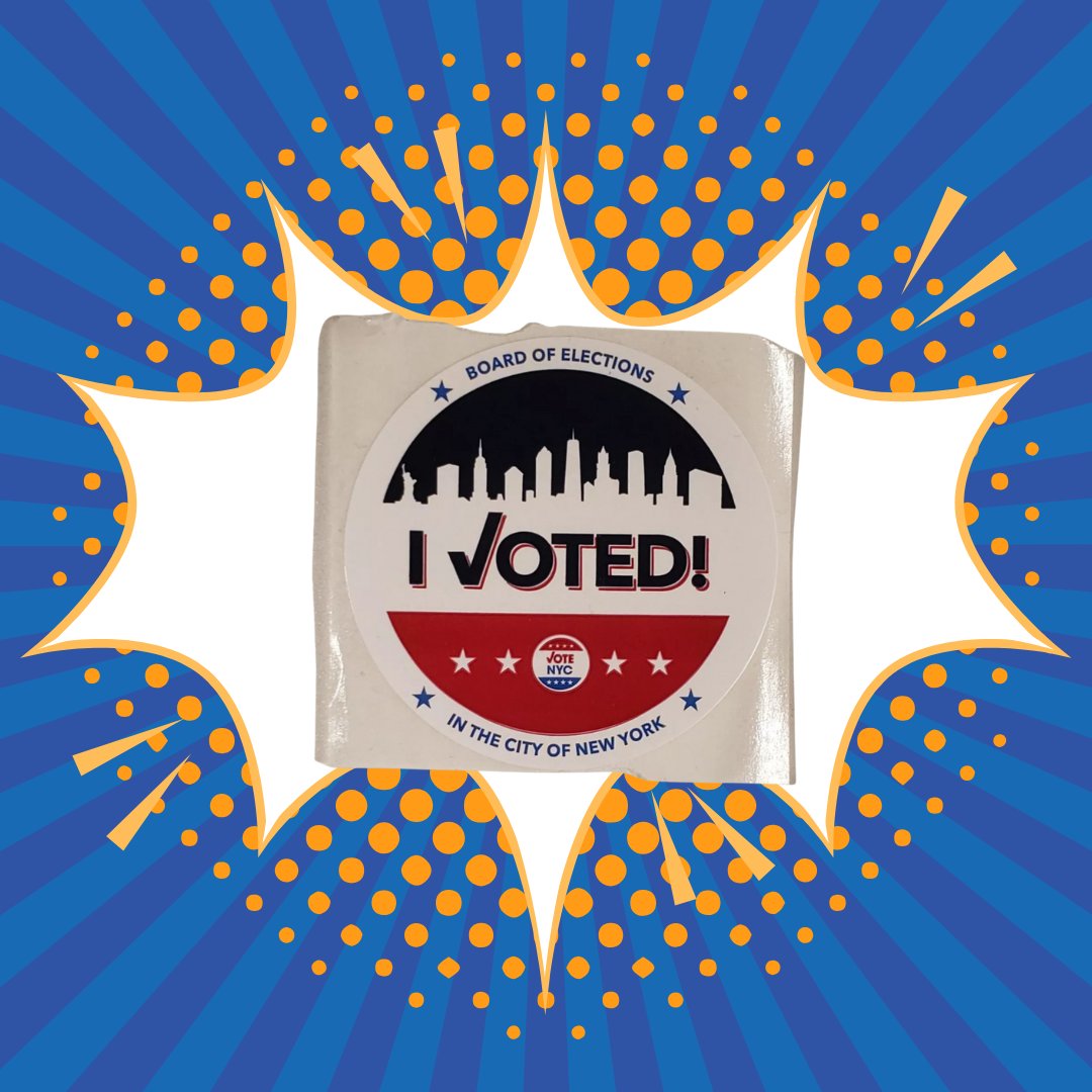🚨 It's ELECTION DAY!!!!! Have you made your voice heard? Polls are open from 6 AM - 9 PM! 

🗳️✨ If you need help finding your polling site, check out vote.nyc. Let’s do this!