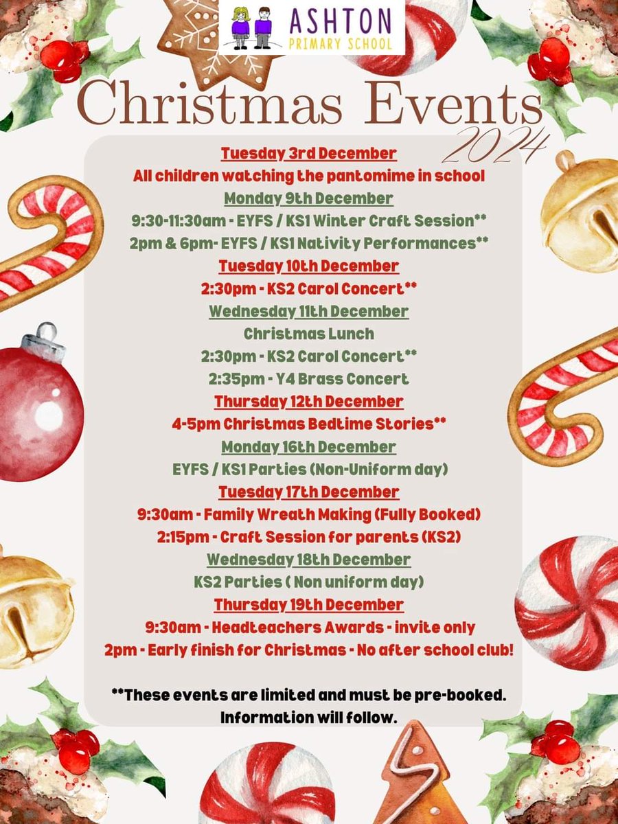 We hope you are able to join us to celebrate Christmas in school! 🎄🎅🏼🎄