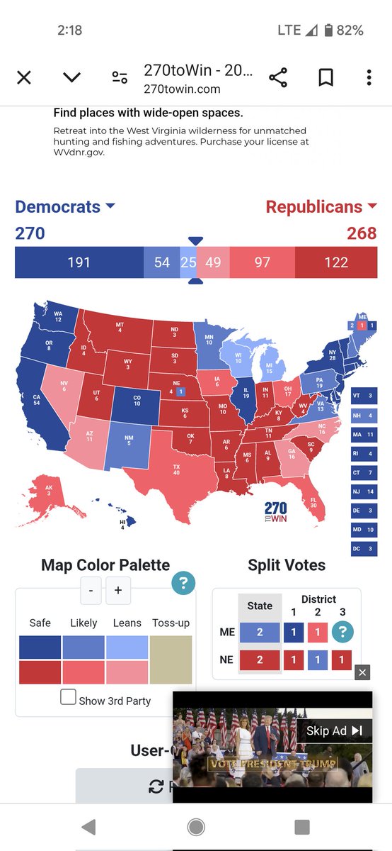 Let's get ready for a nail biter, here's my map. Yeah it could be a blow out but I haven't seen any campaigning in Nevada and I ultimately feel even this is optimistic, especially Michigan.