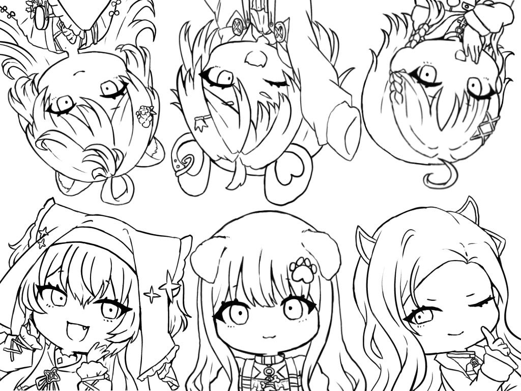 ぶいぱい2期生の下描き 
