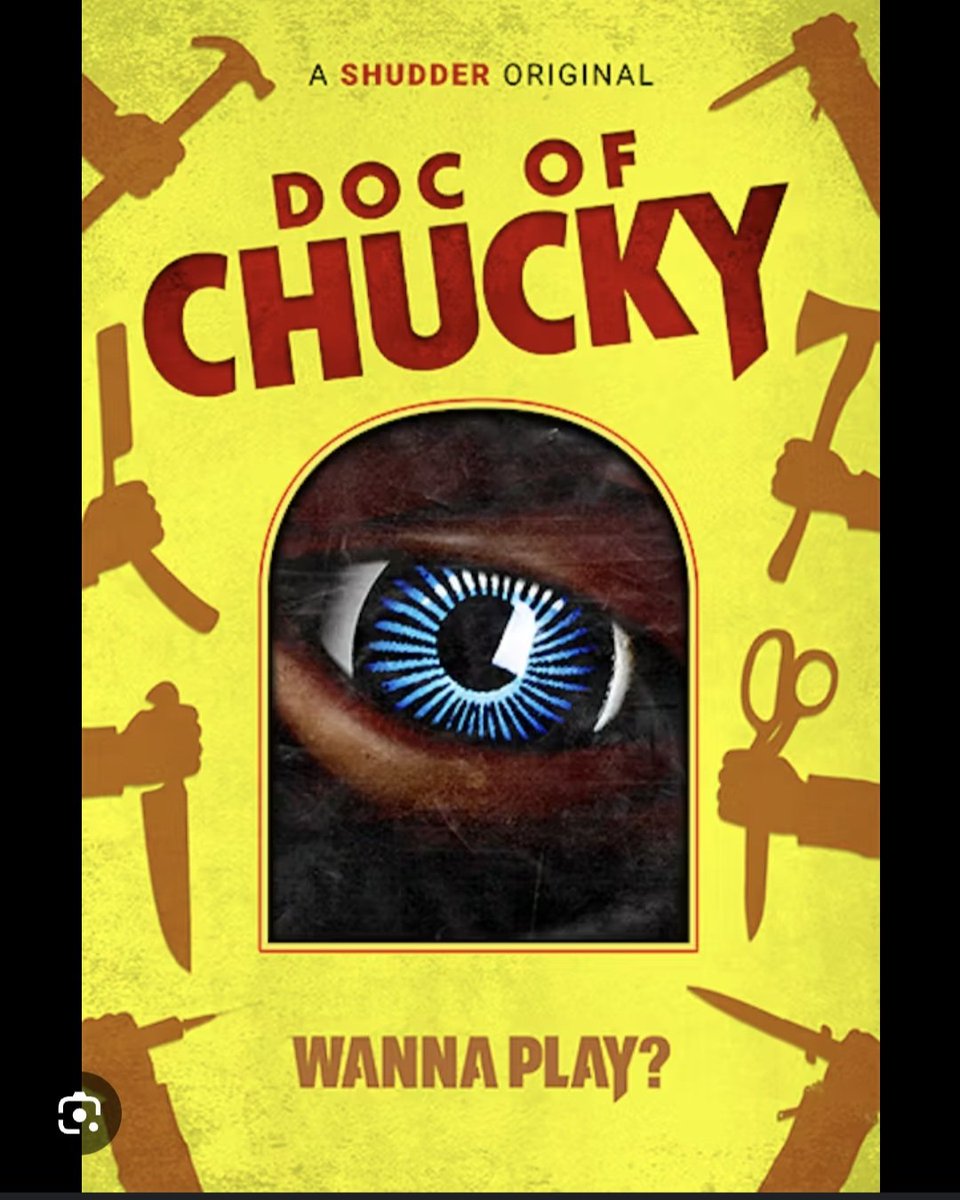 Wayne_John13's tweet photo. Watching this! 5 hour documentary on the child's play movies ! My favourite horror franchise #chucky #childsplay #documentary #shudder https://t.co/o5yAdi1xcS