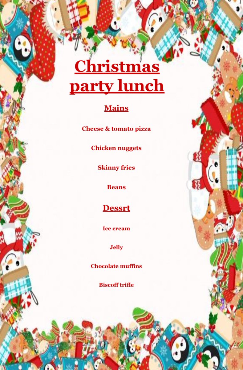 Bedford Primary (@bedfordprimary) on Twitter photo Week commencing 16th December we will celebrate Christmas with our Christmas Lunch on Tuesday 17th and Party Day for our children on Thursday 19th. Have a look at the amazing food <a href="/BedfordBistro/">Bedford_Bistro</a> will be serving! Week commencing 16th December we will celebrate Christmas with our Christmas Lunch on Tuesday 17th and Party Day for our children on Thursday 19th. Have a look at the amazing food <a href="/BedfordBistro/">Bedford_Bistro</a> will be serving!