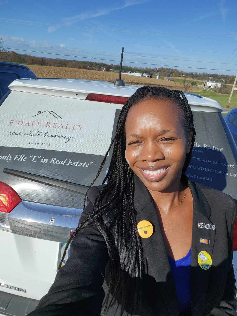 Sun was shining so bright that I squinted but I got my #Vote2024 in today. #IVoted    #DealWithElle #PARealtor #PARealEstate #MDRealtor #MDRealEstate #EHaleRealty