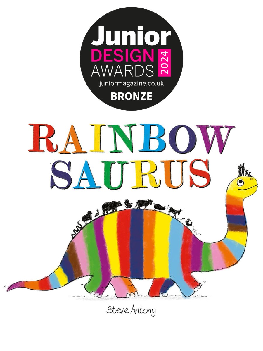 HachetteKids's tweet image. We are so happy to share that The Rainbowsaurus by Steve Antony has been commended at the #JuniorDesignAwards2024

Congrats to @MrSteveAntony 🌟